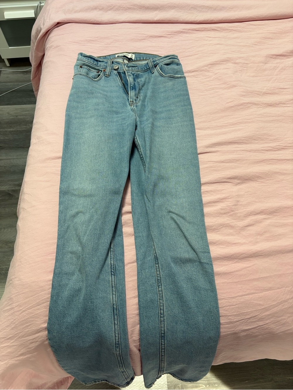 Abercrombie & Fitch Light Blue Wide-Leg Jeans